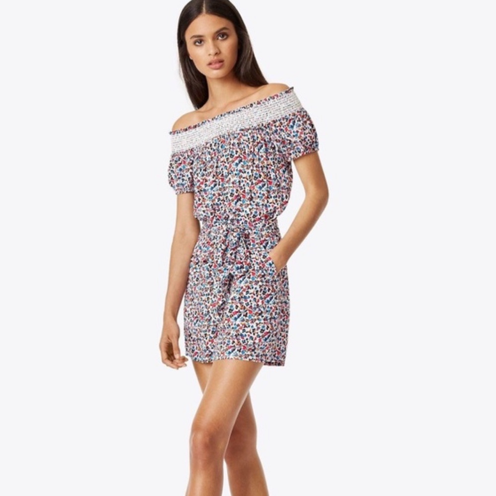 NWOT Tory Burch Wildflower Beach Romper, Medium